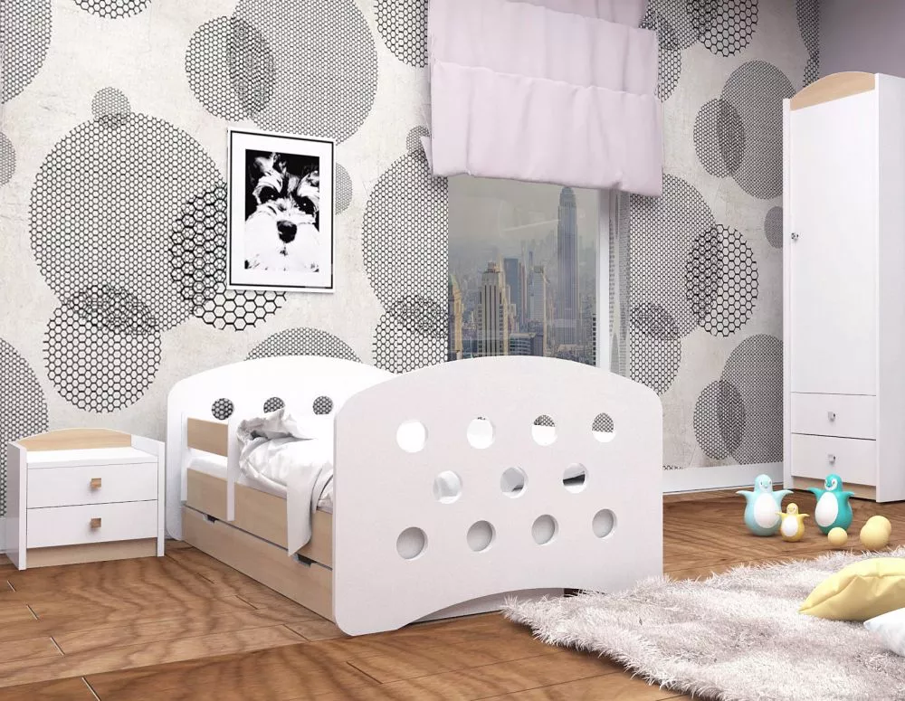 Bērnu gulta Happy Design Kolka L08 190x90 ar stelāžu Guļamvietas platums: 90 cm, Guļamvietas garums: 190 cm, · 102 × 194
