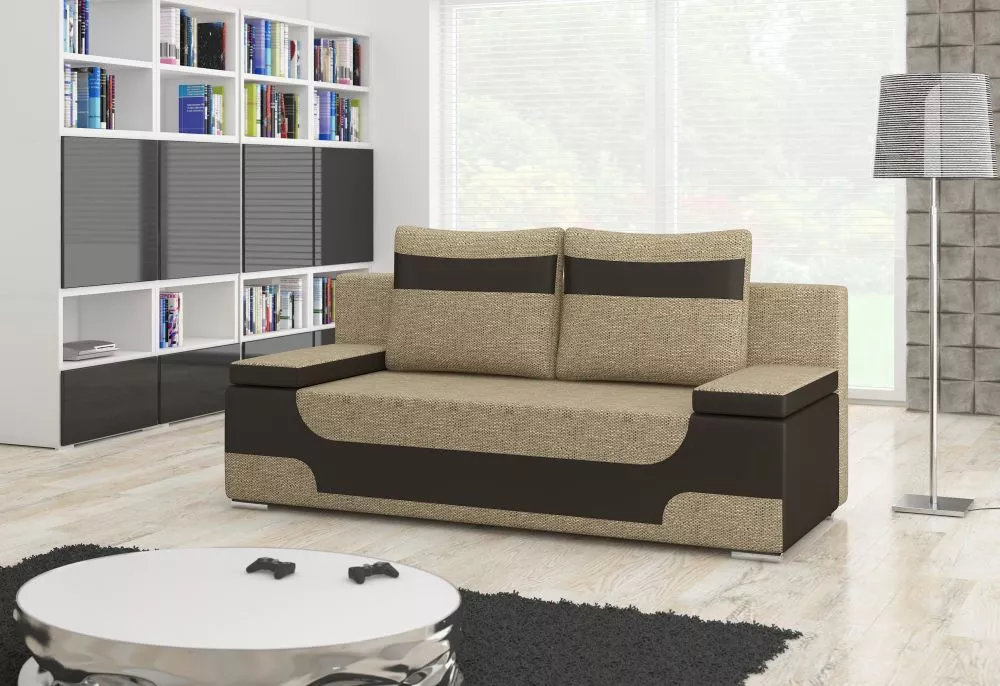 Dīvāns Area standard · Bēšs + brūns · 92 × 200 × 90 cm