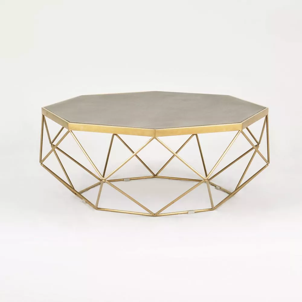 Žurnālgalds Glamour GL1714 · Zelts + pelēks · 40 cm