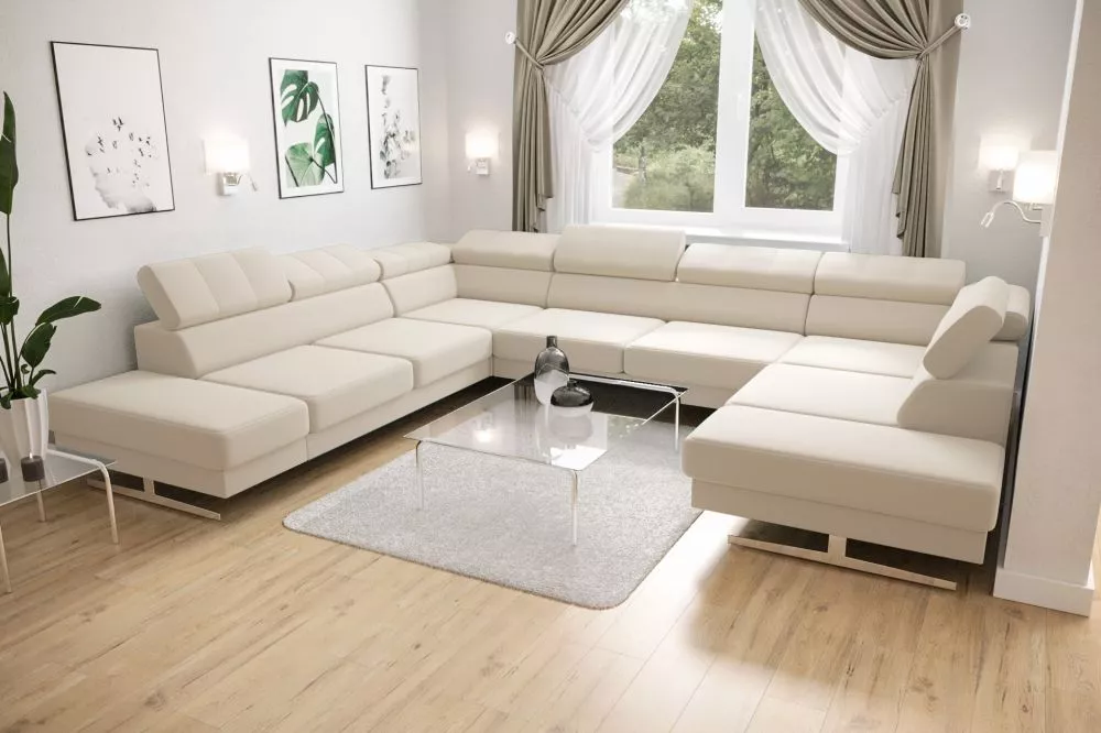Dīvāns Emporio Max 1 Standard · Gaiši bēšs · 300 × 350 × 79 cm
