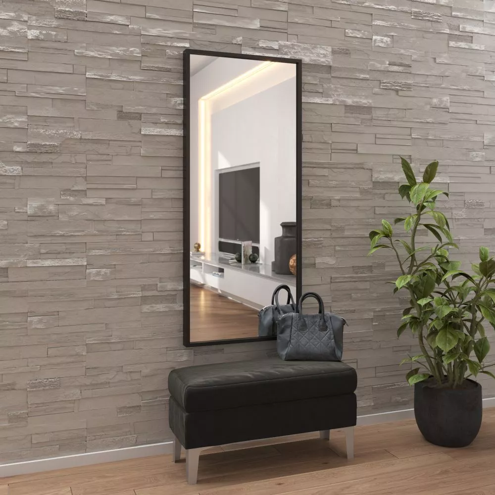 Spogulis Vasto 140 · Melns · 60 × 140 cm