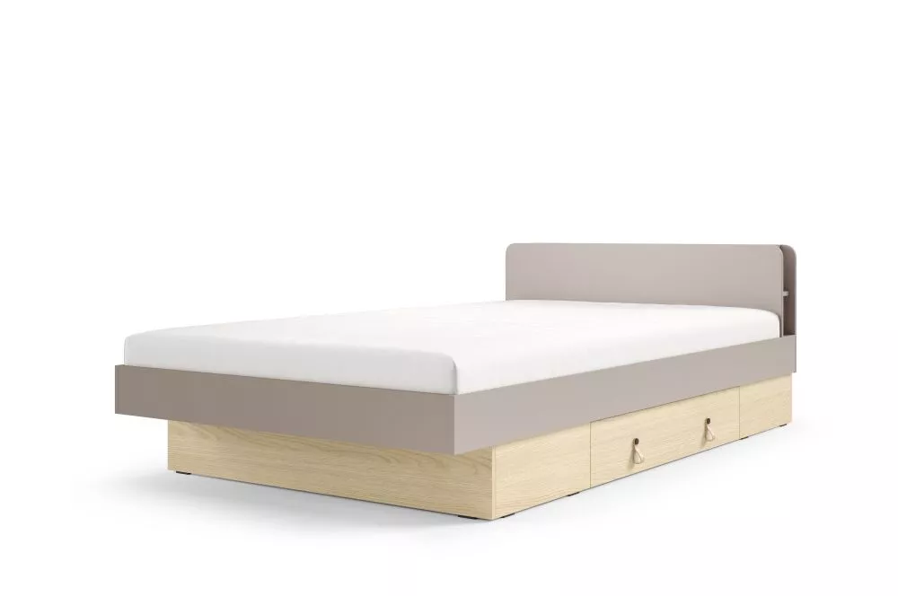 Gulta Salerno SA19R Guļamvietas platums: 120 cm, Korpusa krāsa: porcini, Guļamvietas garums: 200 cm, · 124 × 218 × 67 cm