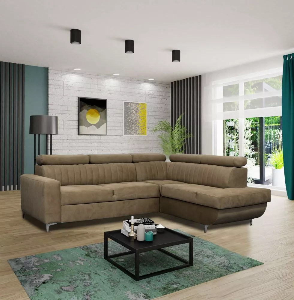 Dīvāns Best Premium standard · Gaiši brūns · 212 × 270 × 86 cm