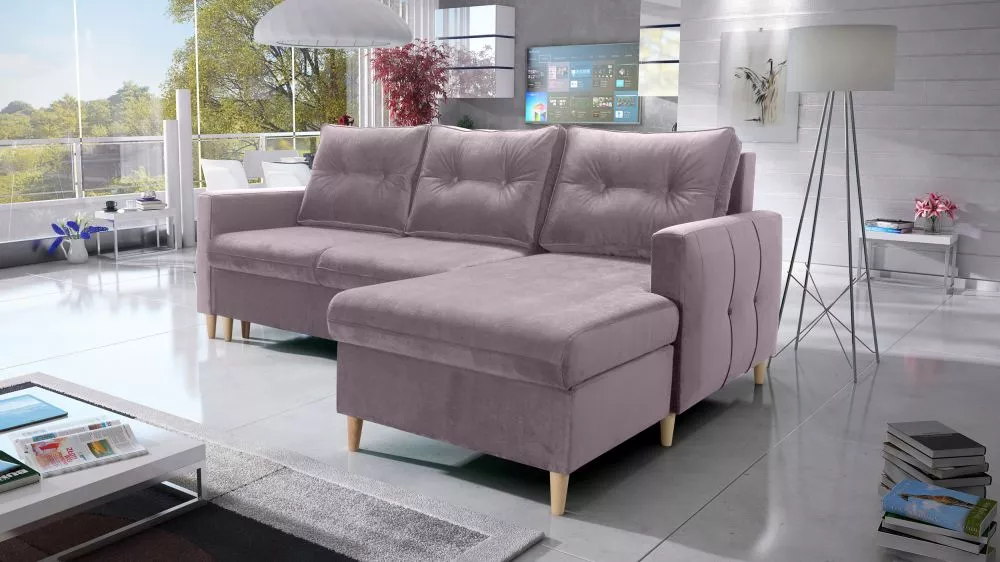 Dīvāns Cloud Comfort standard · Rozā · 154 × 232 × 95 cm