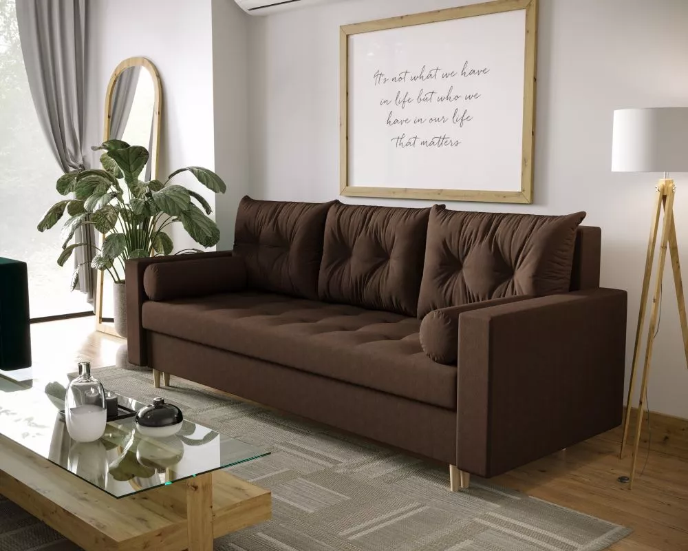 Dīvāns Skandi Sofa standard · Brūns · 87 × 220 × 87 cm