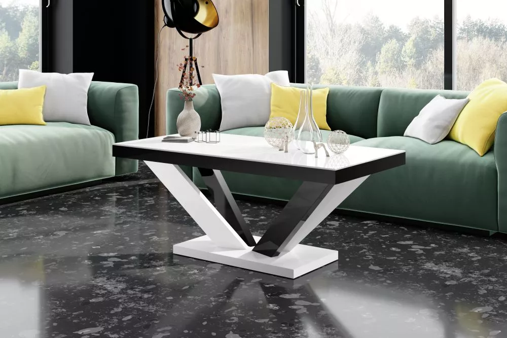 Žurnālgalds Viva 2 Mini Gloss Korpusa krāsa: balts, · 120 × 60 × 50 cm