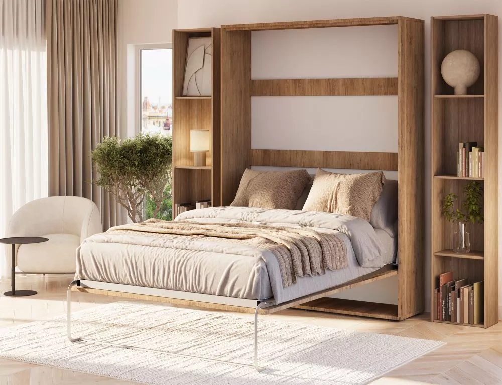 Gulta Vivario ar stelāžu Guļamvietas platums: 140 cm, Guļamvietas garums: 200 cm, · Ozols artisan · 153 × 213 × 211 cm