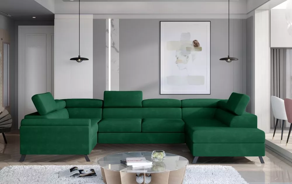 Dīvāns Escada standard · Zaļš · 200 × 336 × 76 cm