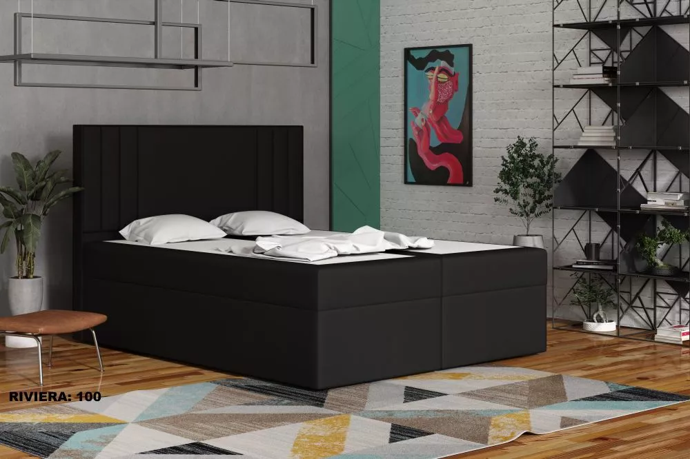 Gulta Cosmo 1 Standard Guļamvietas platums: 120 cm, Guļamvietas garums: 200 cm, · Melns · 122 × 210 × 120 cm