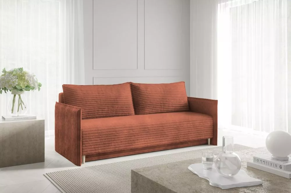 Dīvāns Nubis standard · Oranžs · 100 × 216 × 90 cm