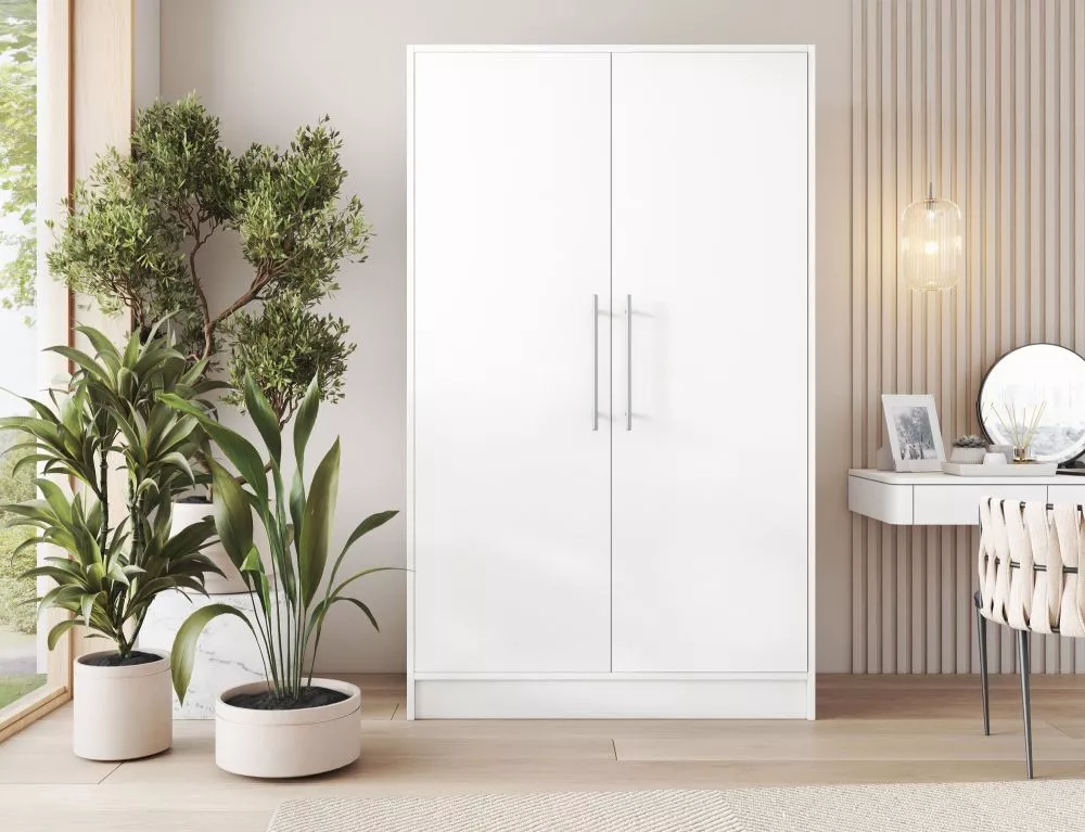 Skapis Alarica 120 · Balts · 120 × 60 × 200 cm