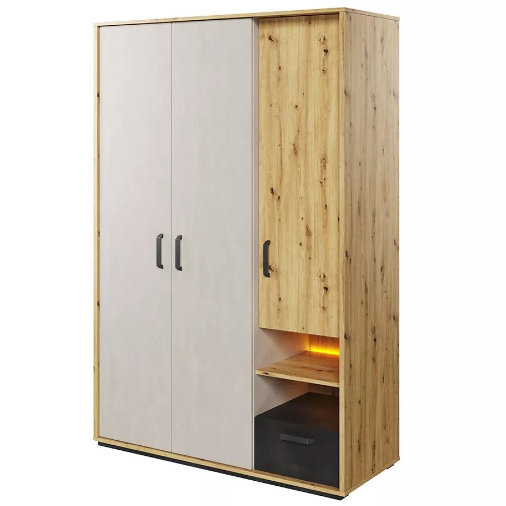 Skapis Qubic QB-02 ar LED · 130 × 52 × 195 cm