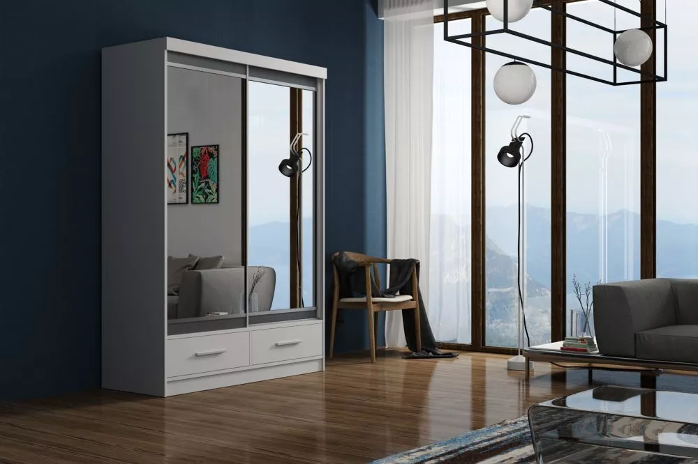 Skapis Margo · Balts · 150 × 62 × 216 cm