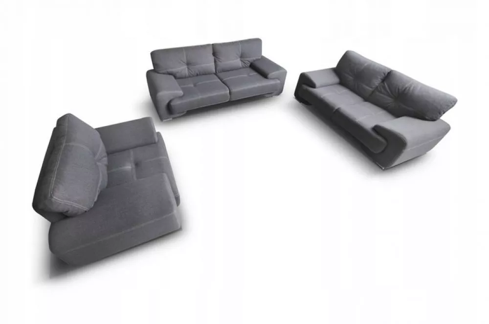 Komplekts Megan 3S+2S+1S Standard · Pelēks · 100 × 230 × 90 cm