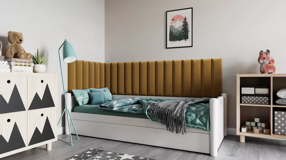 Panelis Quadratta 210x90x60 · Dzeltens · 300 × 60 cm