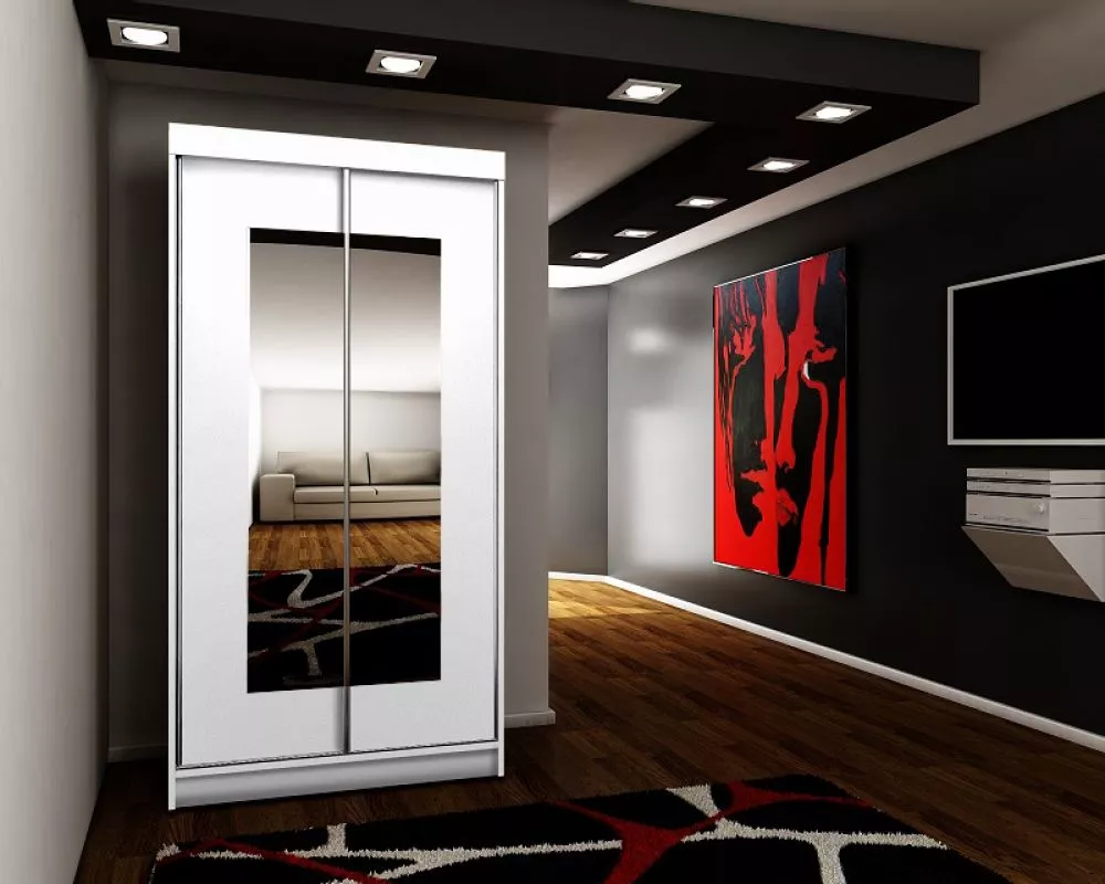 Skapis Top 6 ar LED · Balts · 100 × 62 × 200 cm