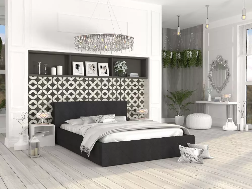 Gulta Caro Premium Standard ar stelāžu Guļamvietas platums: 90 cm, Guļamvietas garums: 200 cm, stelāžas tips: metāla, · 