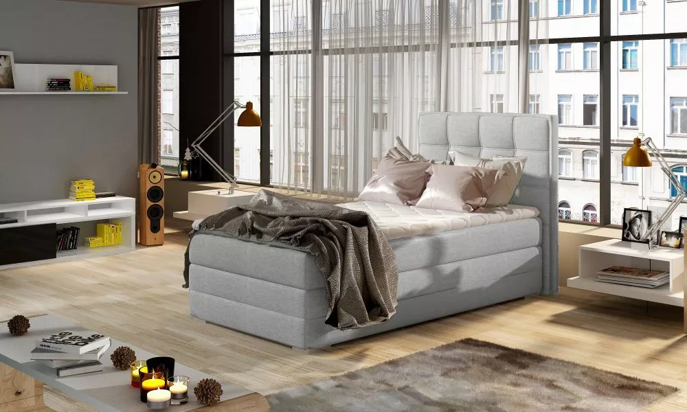 Gulta Aster Classic 90x200 Boxspring standard Guļamvietas platums: 90 cm, Guļamvietas garums: 200 cm, · Gaiši pelēks · 9