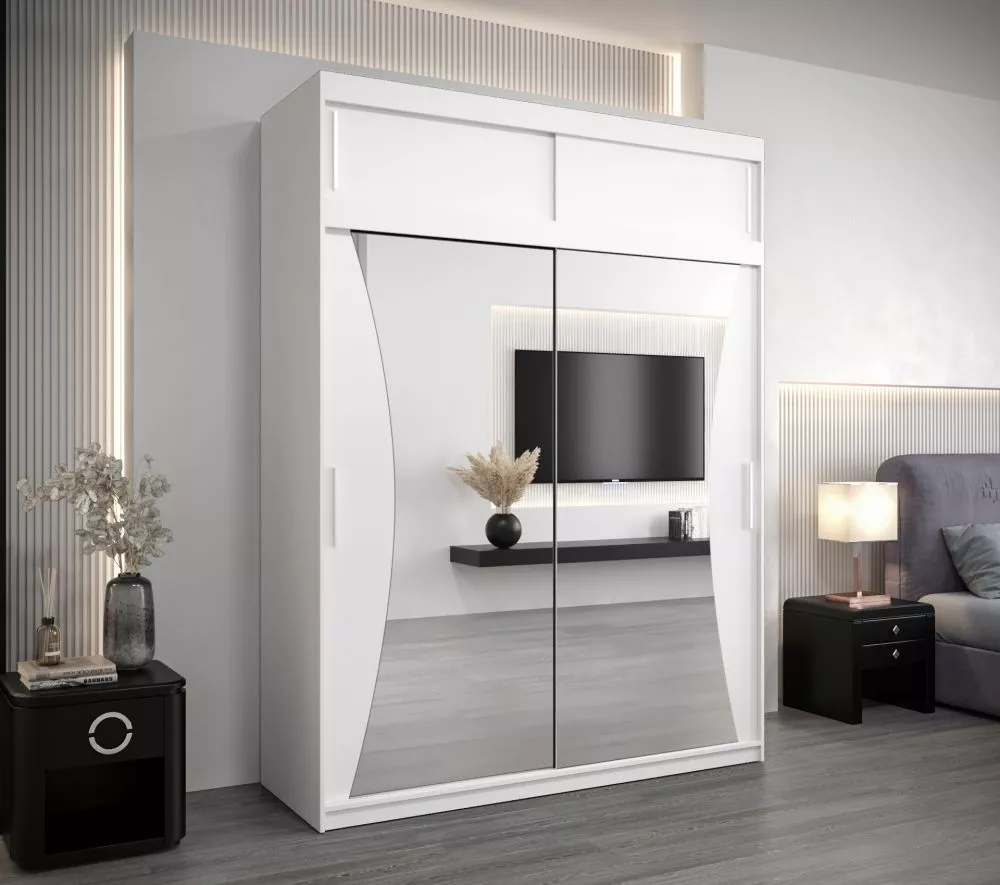 Skapis Monaco Premium · Balts · 180 × 62 × 240 cm