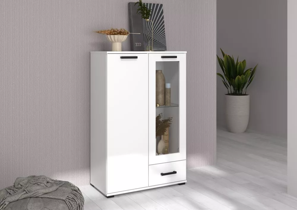 Kumode Frazio F4 · Balts · 80 × 40 × 123.6 cm