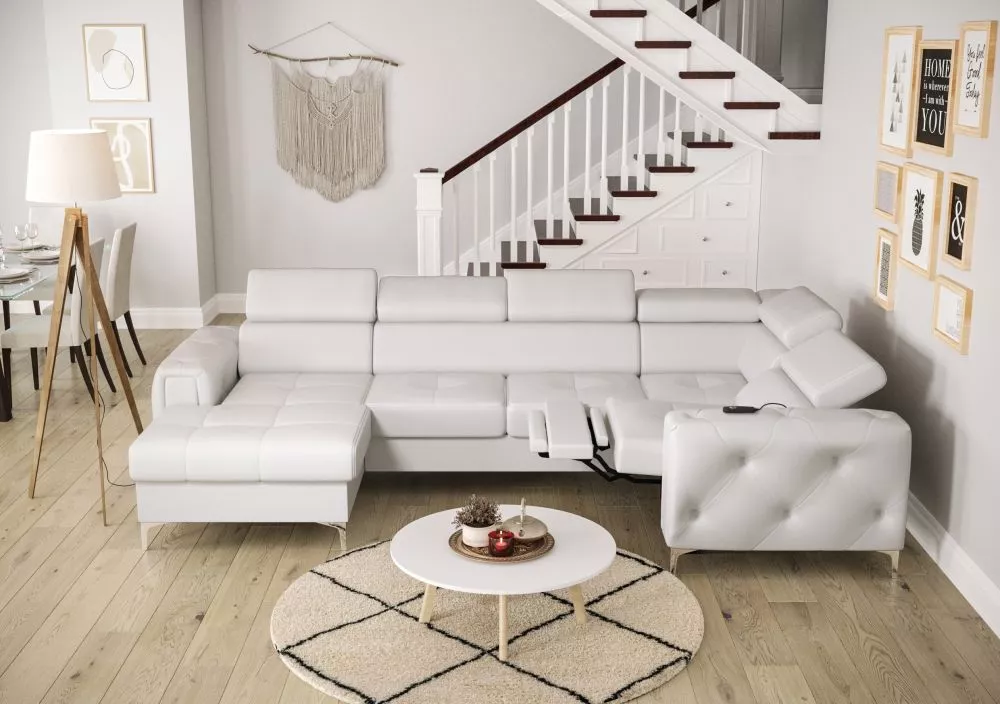 Dīvāns Orion Max 3 Relax standard · Balts · 185 × 325 × 78 cm