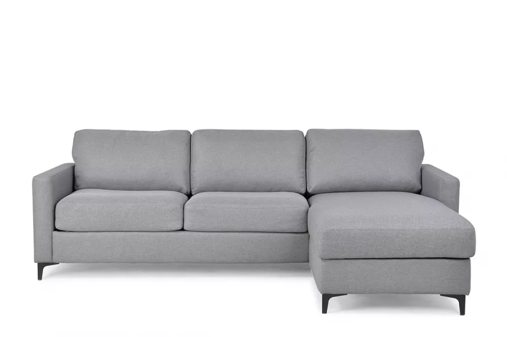 Dīvāns Difo Standard · Gaiši pelēks · 170 × 258 × 90 cm