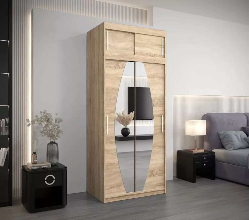 Skapis Elypse Plus · Sonoma · 100 × 62 × 240 cm