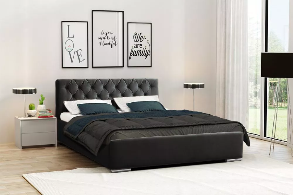Gulta PK06 Basic ar stelāžu Guļamvietas platums: 90 cm, Guļamvietas garums: 200 cm, stelāžas tips: koka, · Grafīts · 100