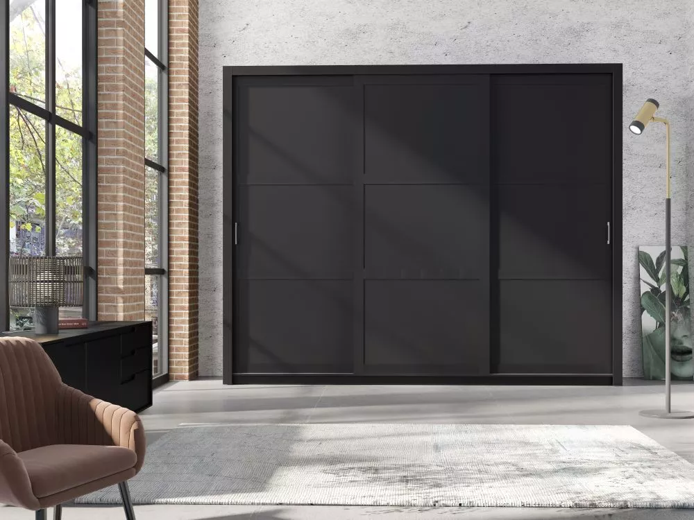 Skapis Frama Silver · Melna · 255 × 60 × 206 cm