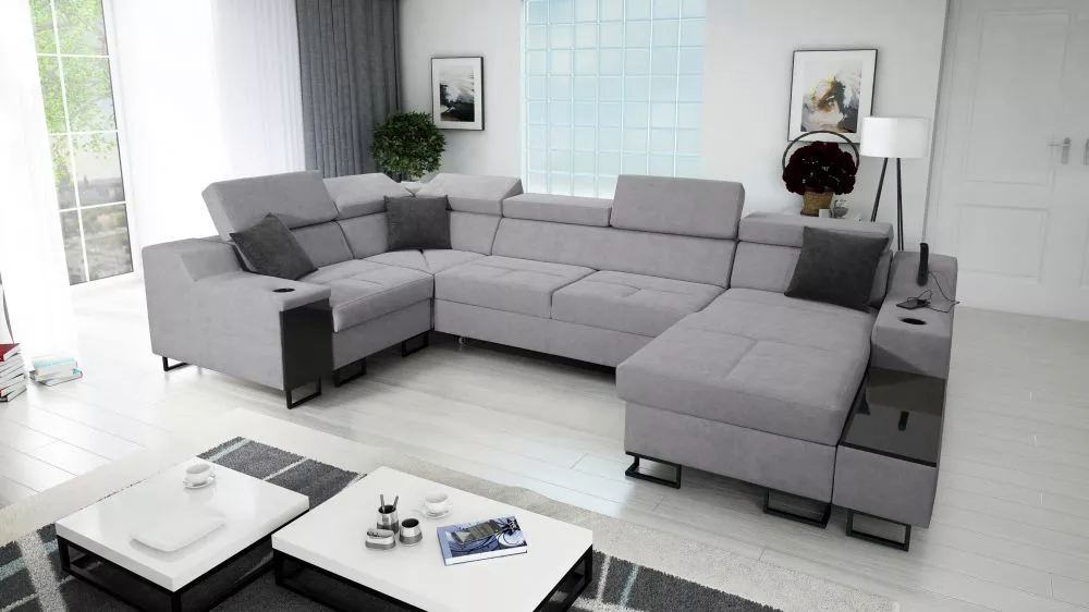 Dīvāns Alicante 4 Maxi Whisper Standard · Pelēks · 211 × 361 × 81 cm