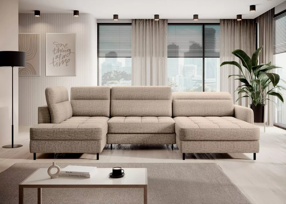 Dīvāns Berrto Premium standard · Bēšs · 165 × 306 × 91 cm
