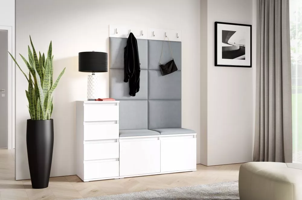Apavu plaukts Emi 34 Trinity Korpusa krāsa: balts, · 130 × 184.5 × 40 cm
