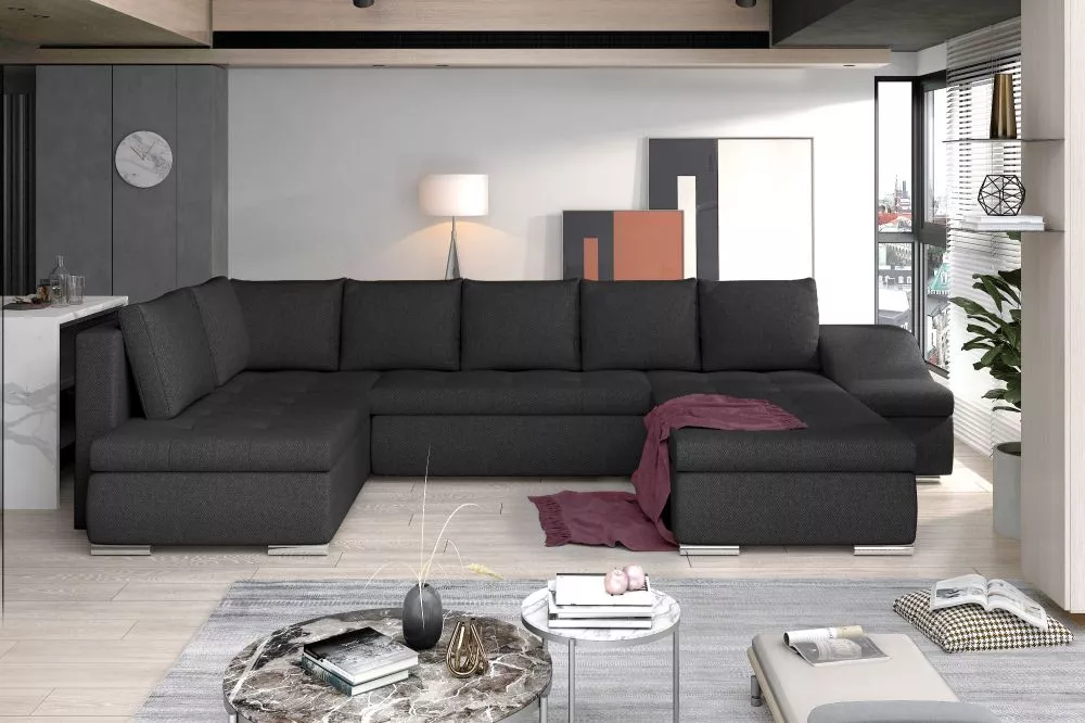 Dīvāns Giovanni Lux standard · Antracīts · 200 × 340 × 88 cm
