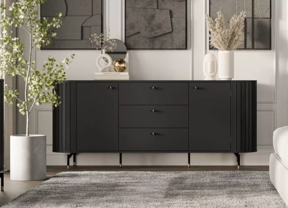 Kumode Zante ZA4 · Melns · 190.1 × 40 × 81 cm