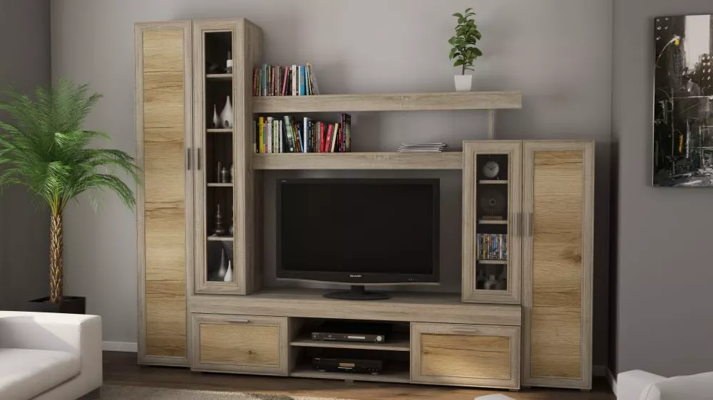 Sekcija Apollo Korpusa krāsa: gaiša sonoma, · 266 × 42 × 208 cm