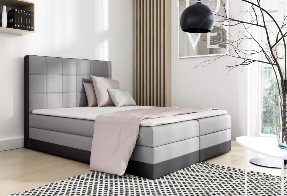 Gulta Lorice Boxspring Premium Standard Guļamvietas platums: 140 cm, Korpusa krāsa: gaiši pelēks, Guļamvietas garums: 20
