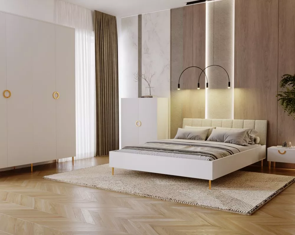 Gulta Beluna 160x200 ar stelāžām Guļamvietas platums: 160 cm, Guļamvietas garums: 200 cm, stelāžas tips: koka, · Kašmira