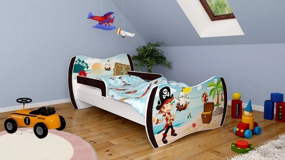 Bērnu gulta Dream L01 140x70 DM11 ar stelāžu Guļamvietas platums: 70 cm, Guļamvietas garums: 140 cm, · 94 × 144 × 71 cm