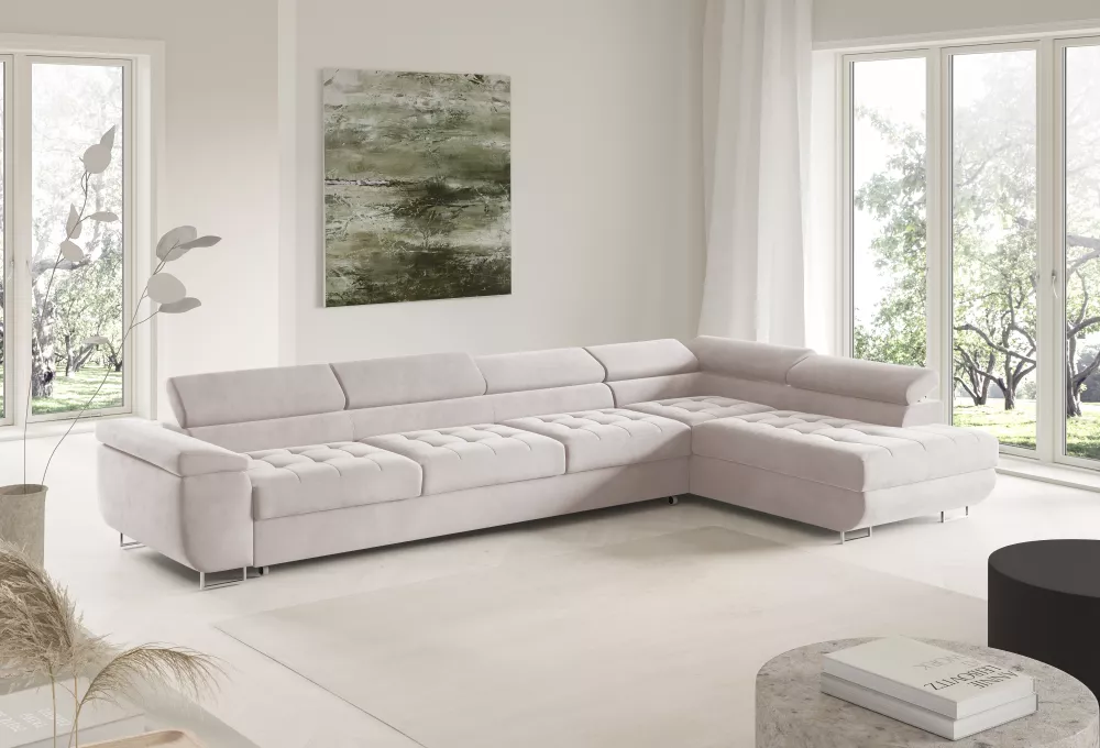 Dīvāns Corner 155 XL standard · Krēma · 200 × 331 × 90 cm