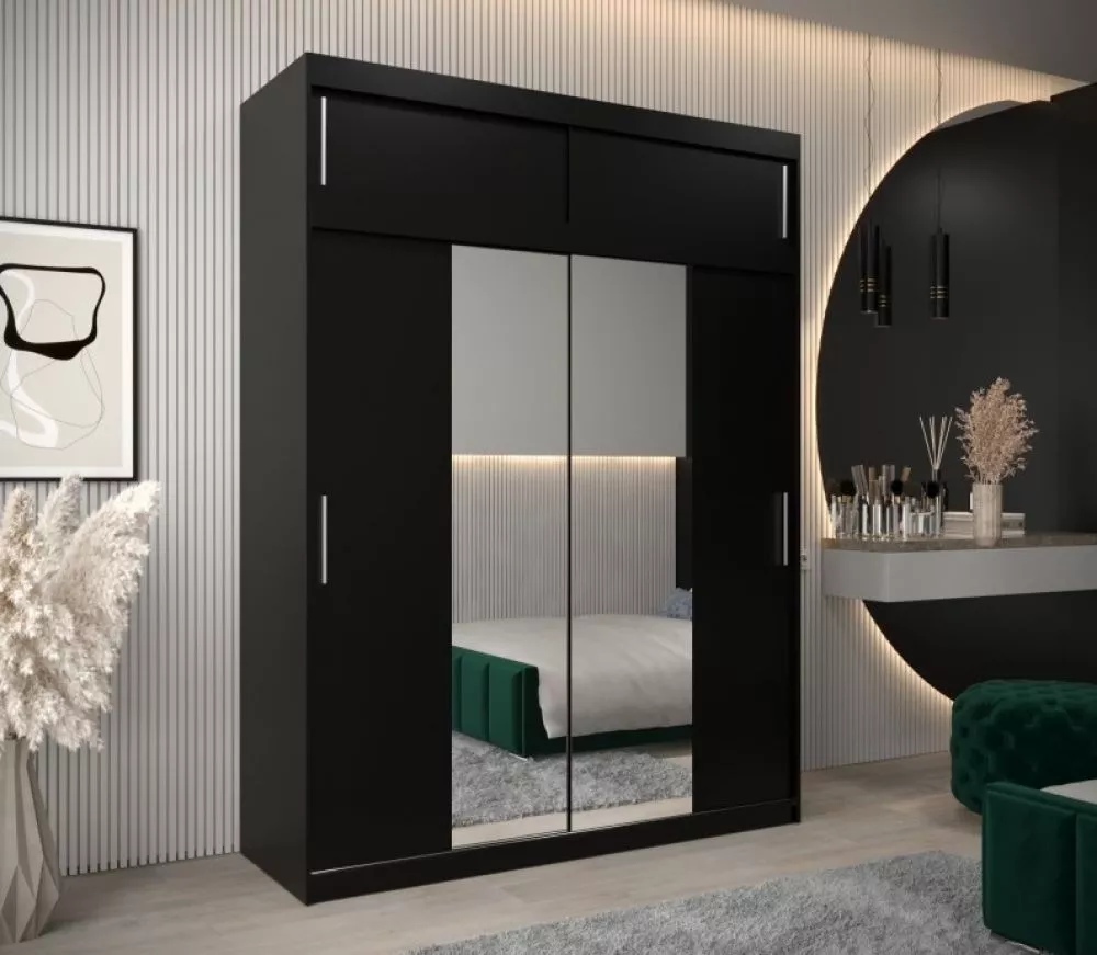 Skapis Tokyo 1 Plus · Melns · 180 × 62 × 240 cm