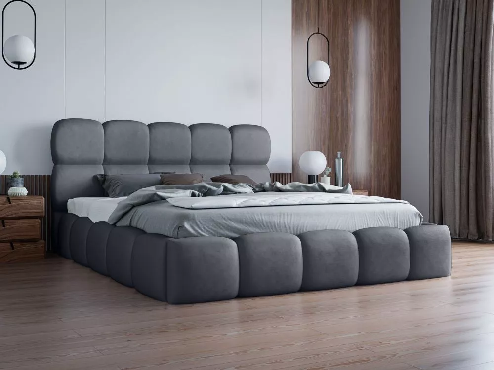 Gulta Noe Standard ar stelāžu Guļamvietas platums: 120 cm, Guļamvietas garums: 200 cm, stelāžas tips: koka, · Tumši pelē