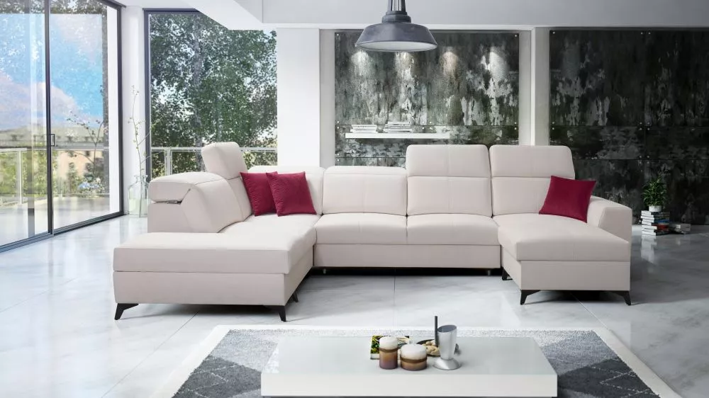 Dīvāns Belutti 6 Standard · Krēma · 236 × 362 × 84 cm