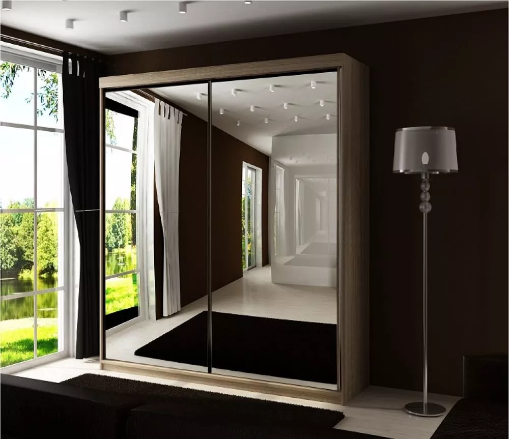 Skapis Top 21 ar LED · Ozols sonoma · 150 × 62 × 200 cm