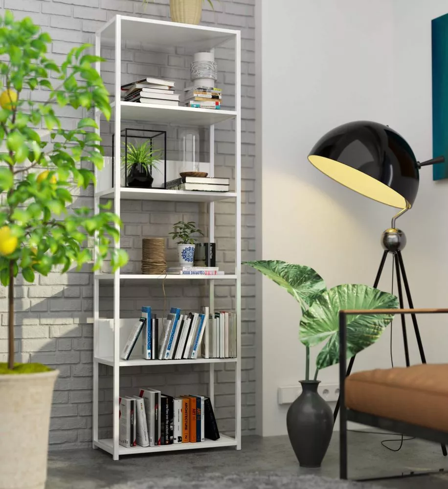 Plaukts Loft White · Balts · 60 × 192 × 32 cm