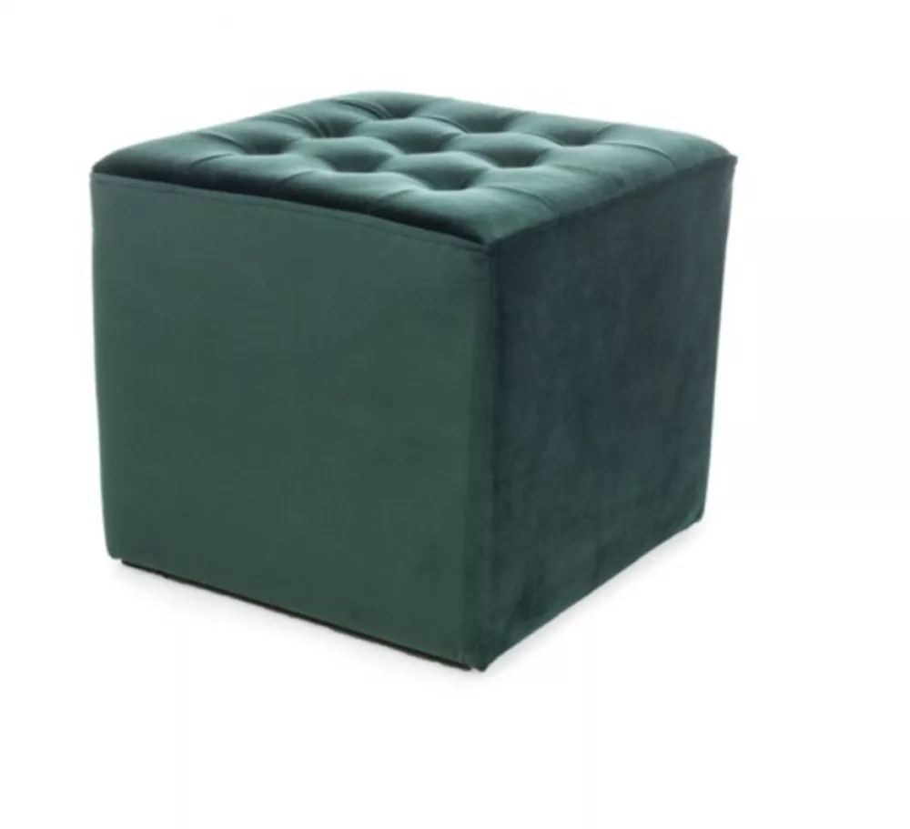 Pufs Lori Velvet Auduma numurs: Bluvel 78, · Zaļš · 39 × 34 × 39 cm