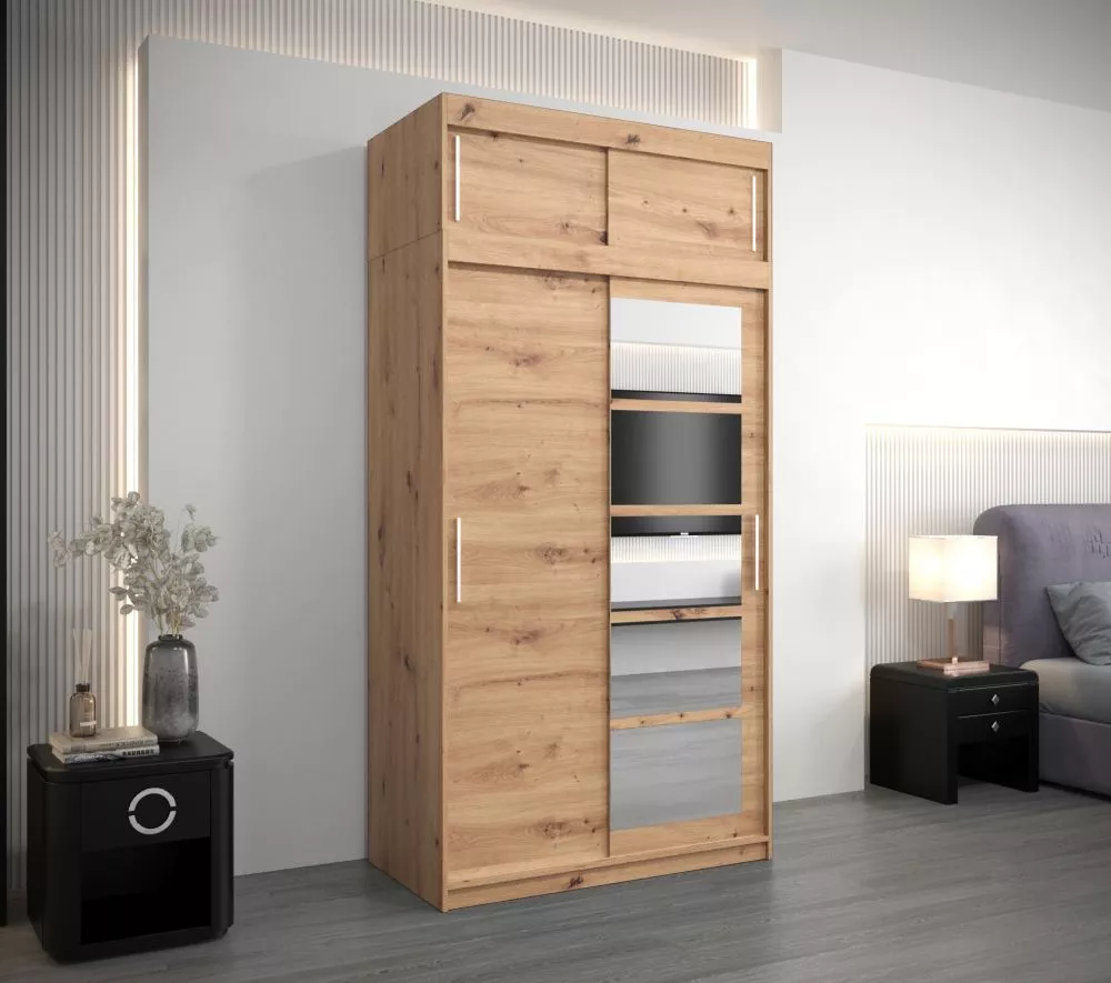Skapis Roma 1 Premium · Ozols artisan · 120 × 62 × 240 cm