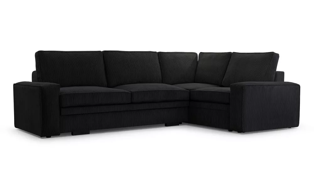 Dīvāns Toledo Comfort Standard · Melns · 196 × 296 × 94 cm
