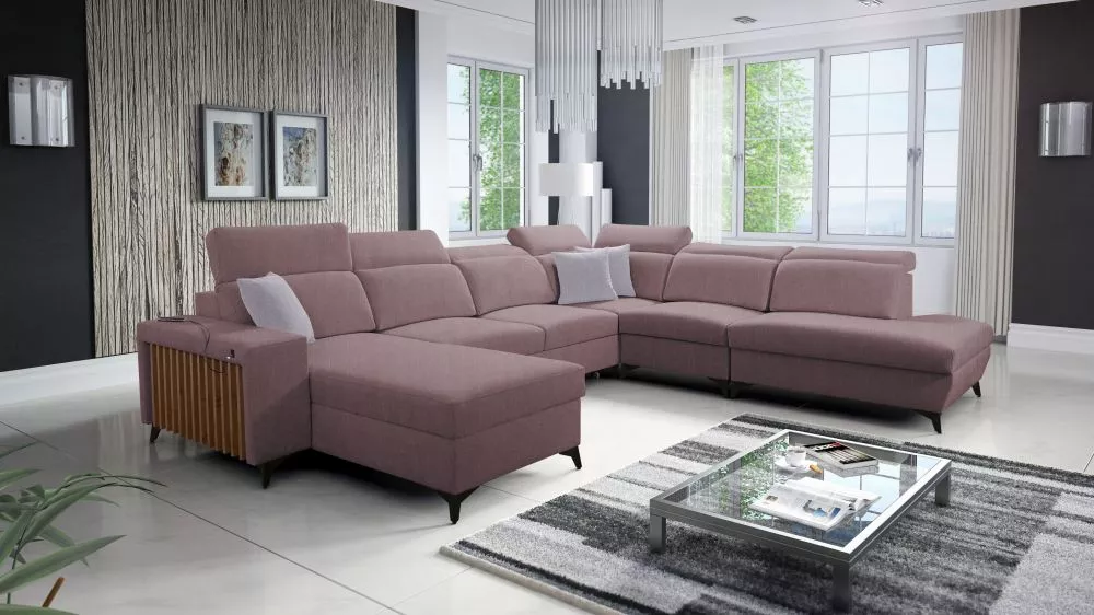 Dīvāns Bartone 10 Standard · Rozā · 300 × 361 × 83 cm