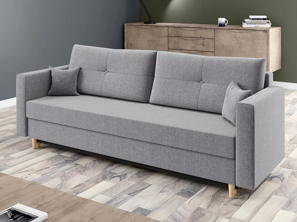 Dīvāns Alis Sofa 3 Standard · Pelēks · 92 × 217 × 95 cm