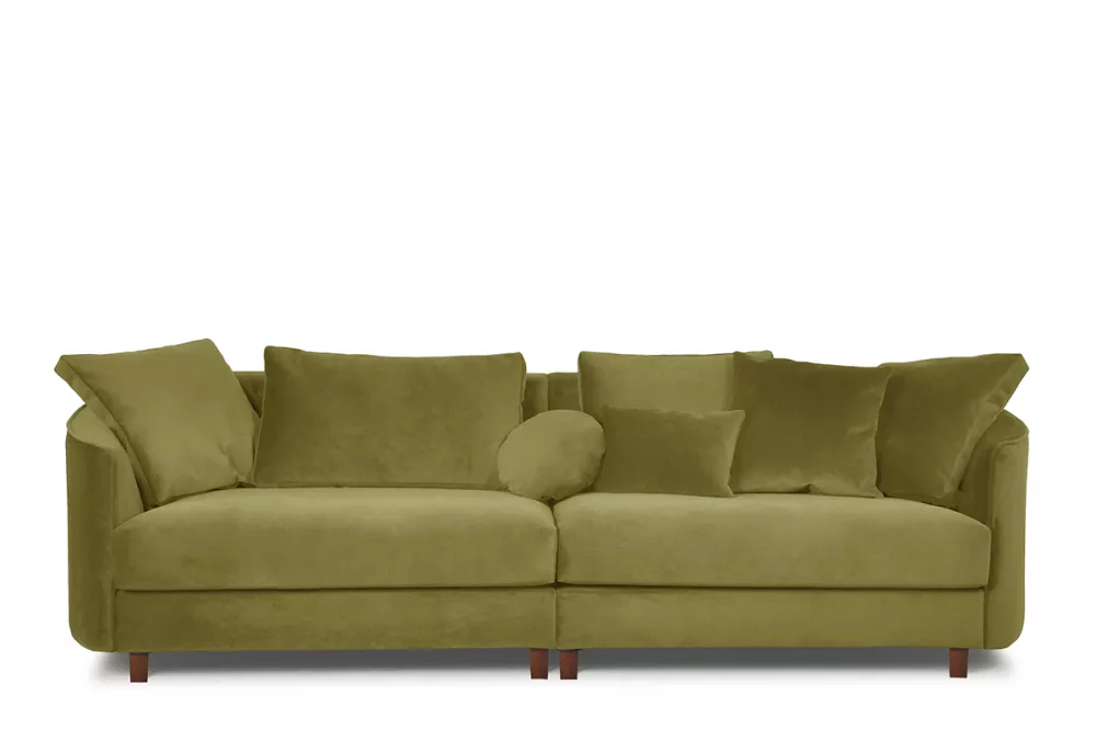 Dīvāns Juni 4S Standard · Olīvu · 120 × 268 × 89 cm